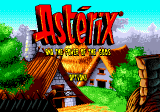 Asterix and the Great Rescue title screen for Sega Mega Drive